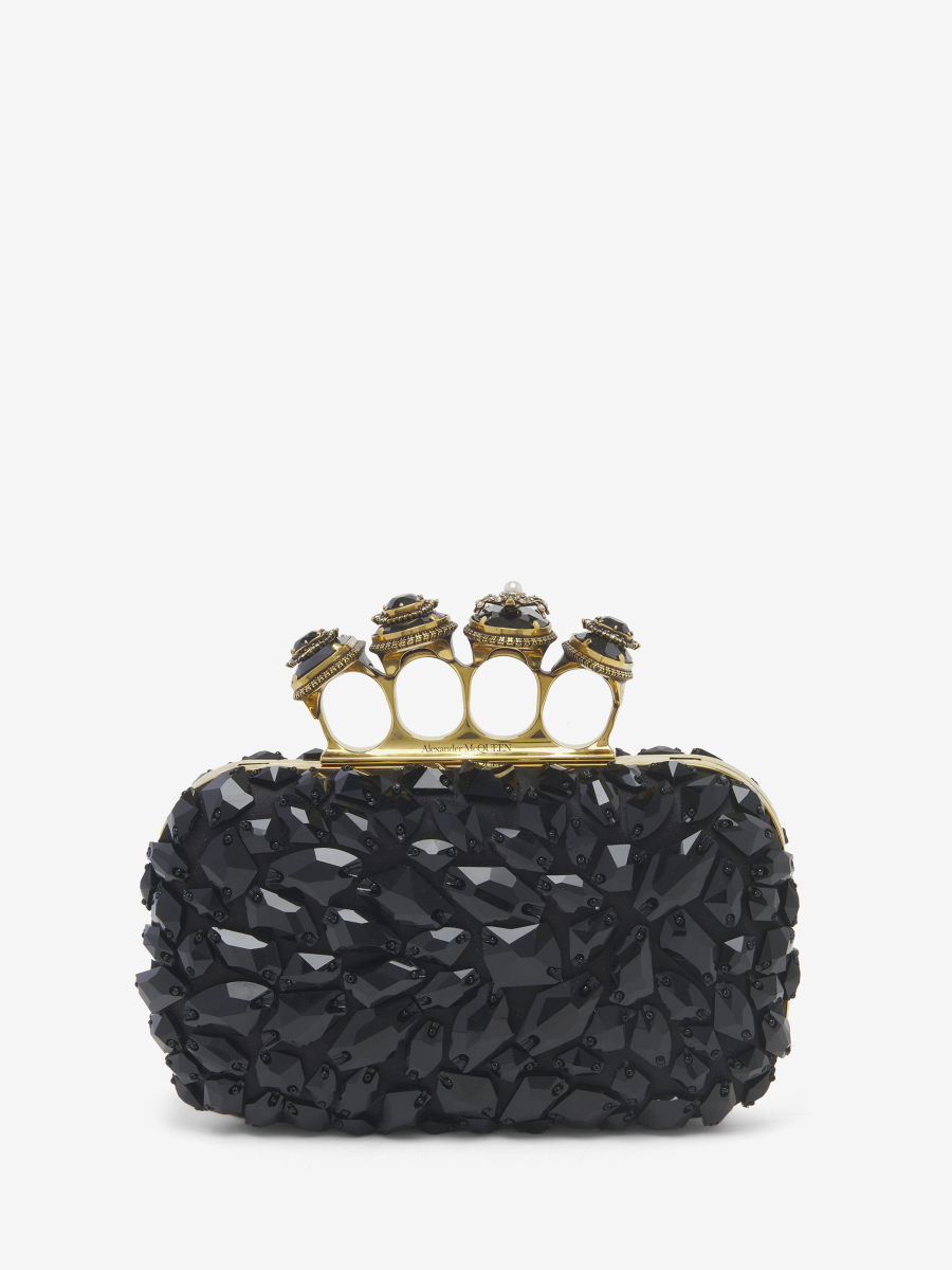 ALEXANDER MCQUEEN - Spider Jeweled Knuckle Clutch - Item 8301521BLFO1000